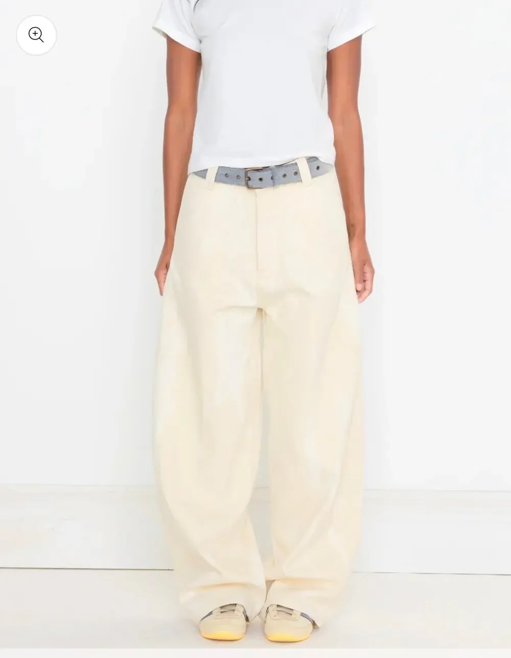 Tone Deaf Studios Barrel Jeans Women S 27 Off White NWT Baggy Wide Leg Denim